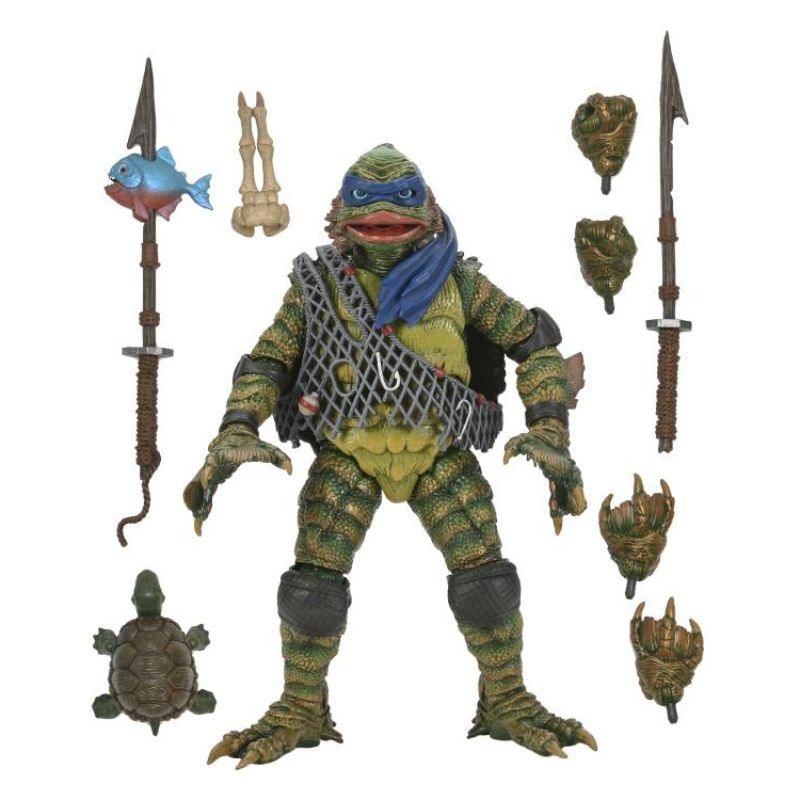 Universal Monsters x Teenage Mutant Ninja Turtles Ultimate Leonardo as The Creature Figure - Ginga Toys