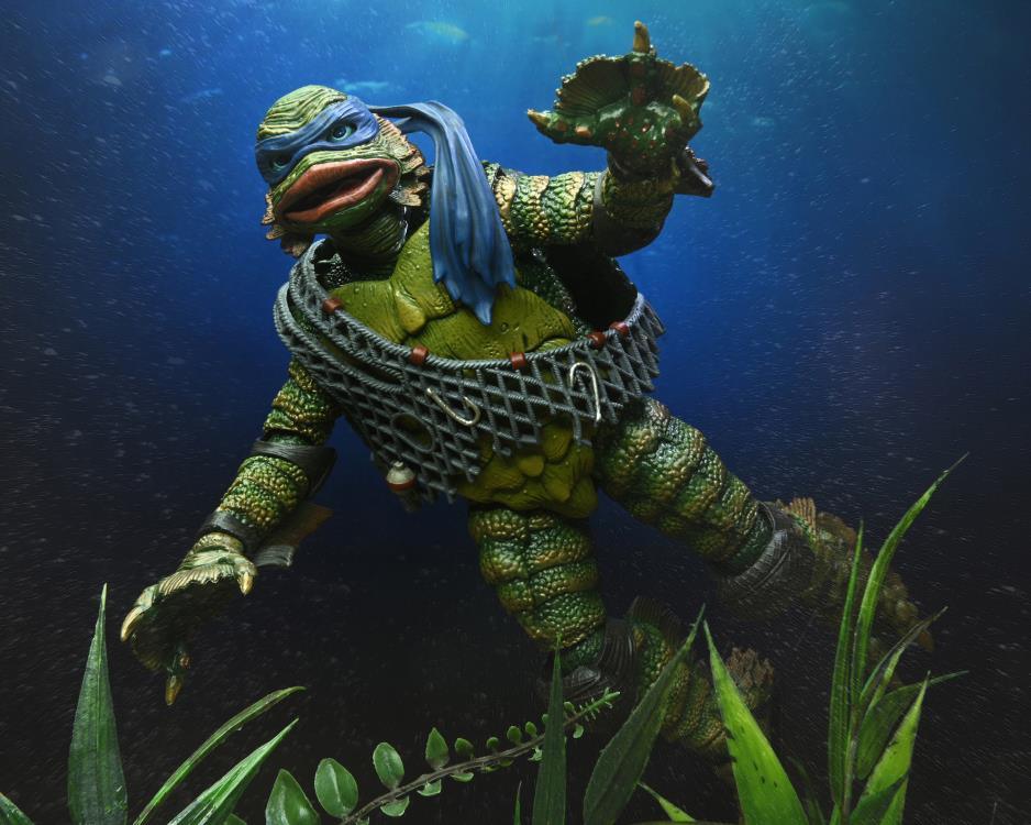 Universal Monsters x Teenage Mutant Ninja Turtles Ultimate Leonardo as The Creature Figure - Ginga Toys