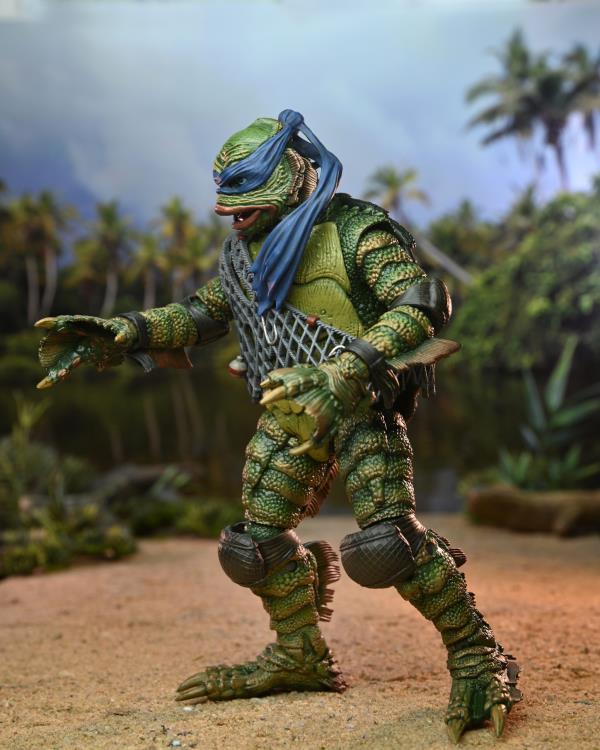 Universal Monsters x Teenage Mutant Ninja Turtles Ultimate Leonardo as The Creature Figure - Ginga Toys