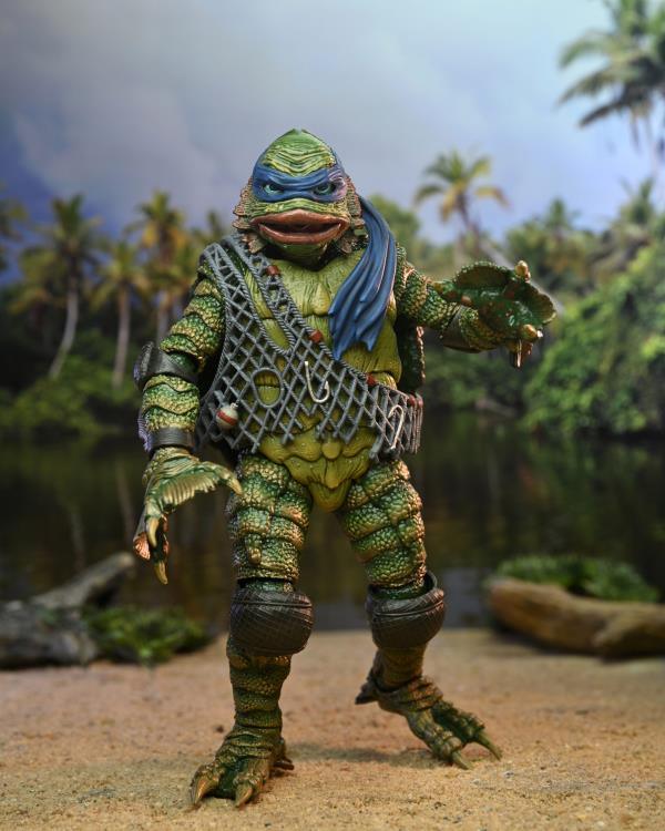 Universal Monsters x Teenage Mutant Ninja Turtles Ultimate Leonardo as The Creature Figure - Ginga Toys