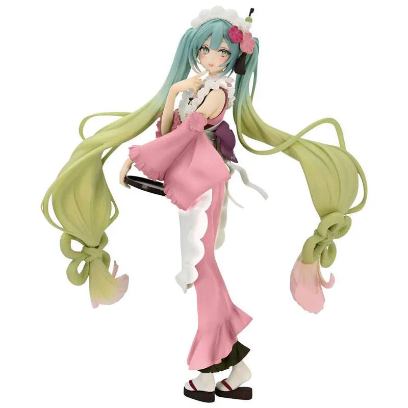 Vocaloid SweetSweets Series Hatsune Miku (Matcha Green Tea Parfait Cherry Blossom Ver.) Exceed Creative Figure - Ginga Toys