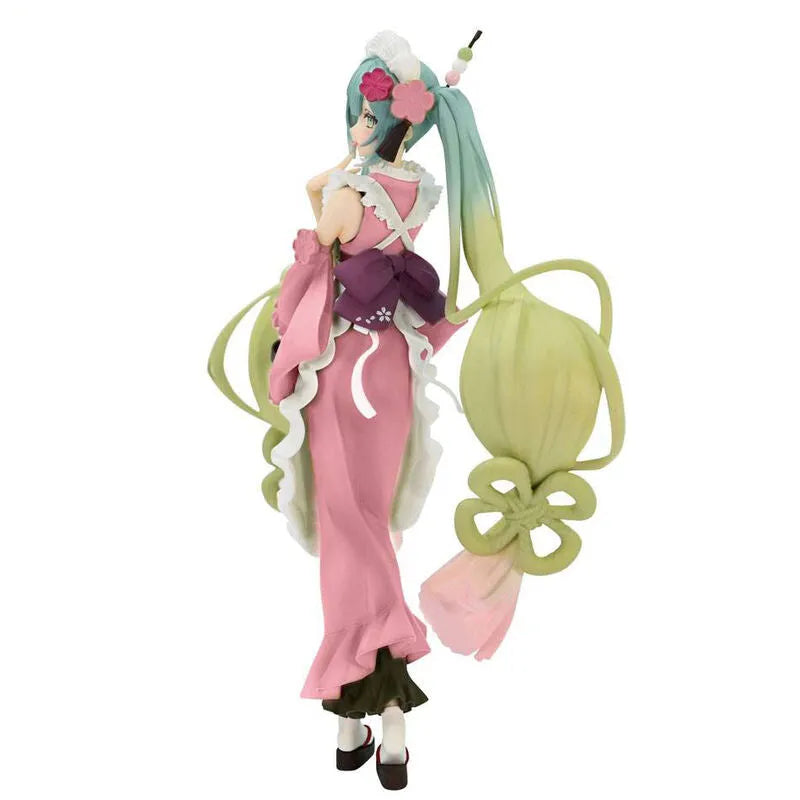 Vocaloid SweetSweets Series Hatsune Miku (Matcha Green Tea Parfait Cherry Blossom Ver.) Exceed Creative Figure - Ginga Toys