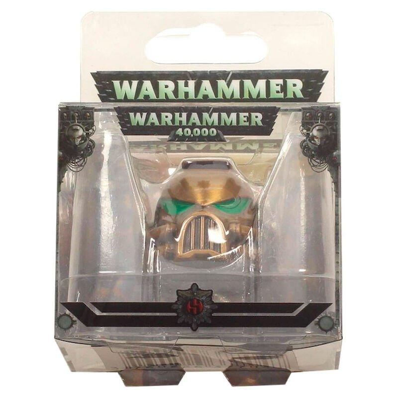 Warhammer 40K Space Marine MKVII Helmet Gold metal keychain Figure - Semic - Ginga Toys