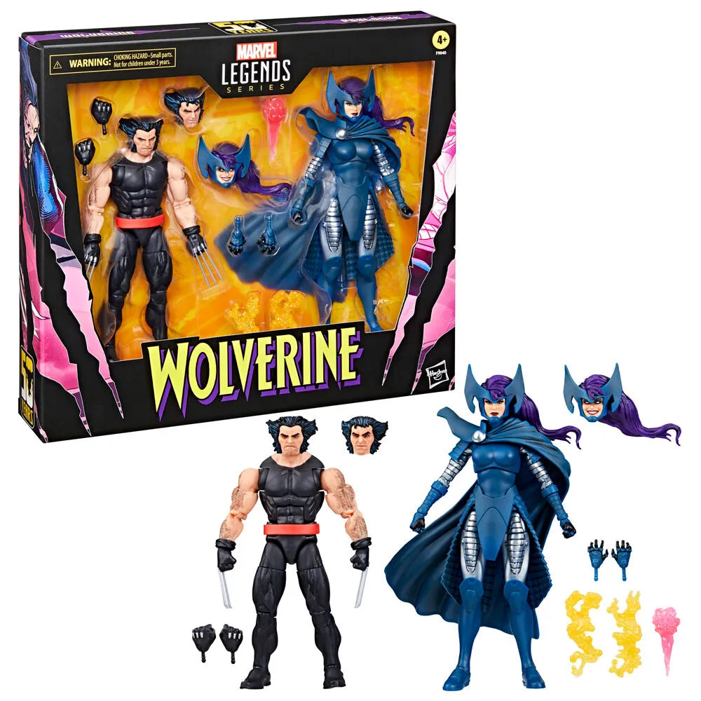 Wolverine 50th Anniversary Marvel Legends Wolverine and Psylocke Two-Pack - Ginga Toys