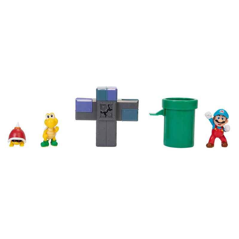 World of Nintendo 2.5" Super Mario Underground diorama set Figure - Jakks Pacific - Ginga Toys