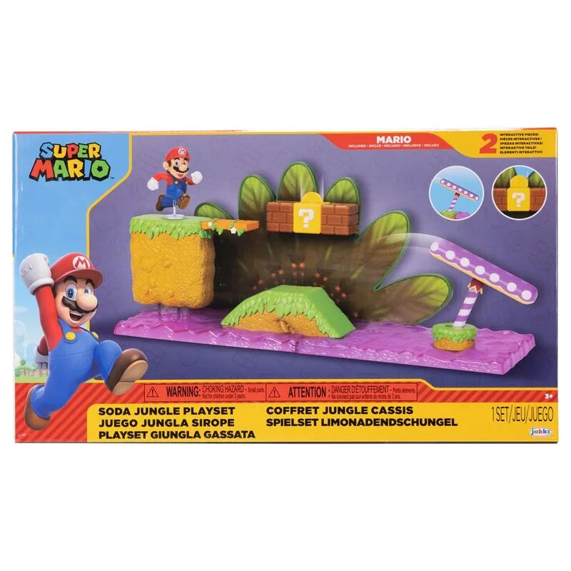 World of Nintendo 2.5" Super Mario World Soda Jungle Playset - Ginga Toys