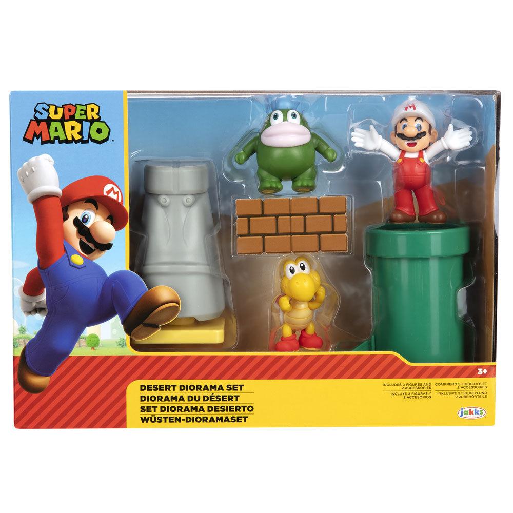 World of Nintendo 2.50" Super Mario Desert Diorama Playset - Jakks Pacific - Ginga Toys