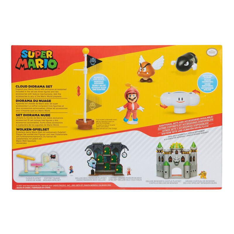 World of Nintendo Super Mario 2.50" Cloud Diorama Set Toy - Jakks Pacific - Ginga Toys