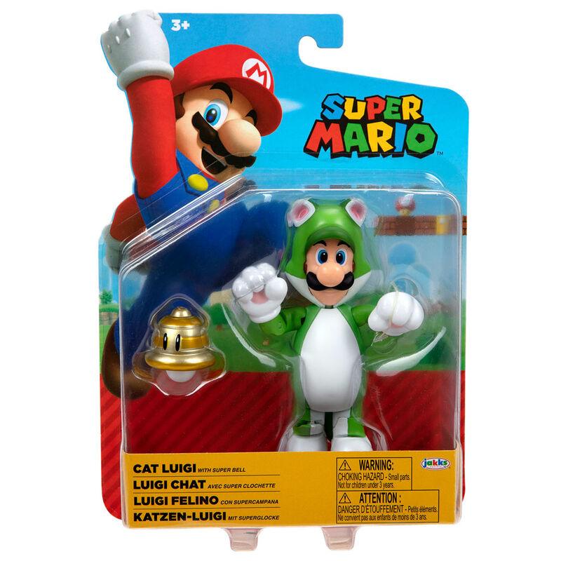 World of Nintendo Super Mario 4" Cat Luigi Figure - Jakks Pacific - Ginga Toys