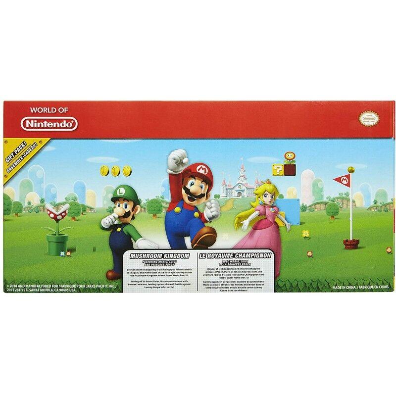 World of Nintendo - Super Mario Mushroom Kingdom 3-Pack Playset Figures - Jakks Pacific - Ginga Toys